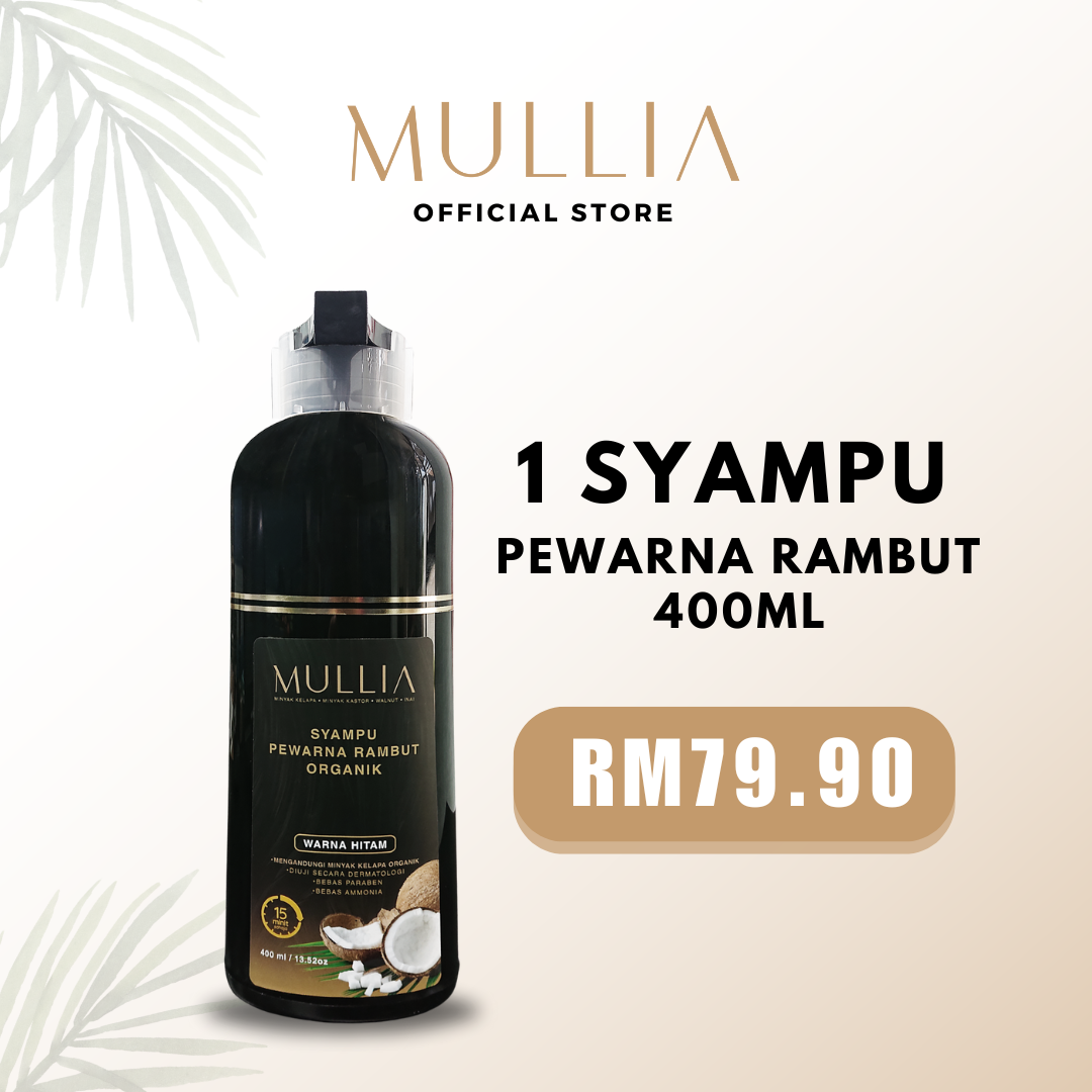 1 Botol Syampu Uban Organik Mullia (400ml)