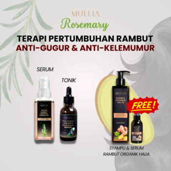 Terapi Pertumbuhan Rambut Baru | Organik Rosemary (PERCUMA Set Halia)