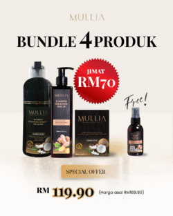 Pakej Bebas Uban dan Kelemumur (Syampu Uban + Set Halia Organik)