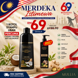 1 botol syampu uban 400ml + FREE Syampu Halia
