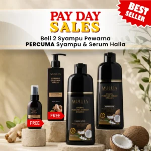 PAY DAY SALES - 2 Botol Shampoo Uban Mullia (800ml)