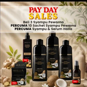 PAY DAY SALES - 3 Botol Shampoo Uban Mullia (1200ml)